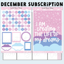*PRESALE* Sweet Bean Plans | DECEMBER 2025 WASHI & STICKER Subscription