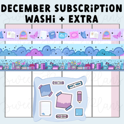 *PRESALE* Sweet Bean Plans | DECEMBER 2025 WASHI & STICKER Subscription