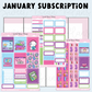 Sweet Bean Plans | JANUARY 2026 WASHI & STICKER Subscription