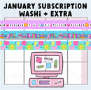 *PRESALE* Sweet Bean Plans | JANUARY 2026 WASHI & STICKER Subscription