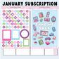 Sweet Bean Plans | JANUARY 2026 WASHI & STICKER Subscription