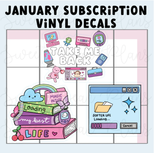 Sweet Bean Plans | JANUARY 2026 WASHI & STICKER Subscription