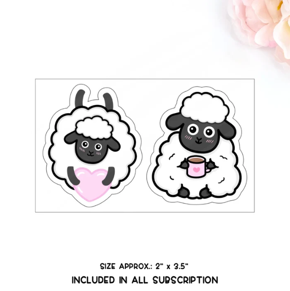 Krels Creations - Sheepishly Sweet | February 2026 STICKERS & WASHI Subscription