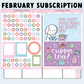 *PRESALE* Sweet Bean Plans | FEBRUARY 2026 WASHI & STICKER Subscription