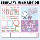 *PRESALE* Sweet Bean Plans | FEBRUARY 2026 WASHI & STICKER Subscription