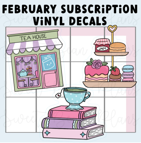 *PRESALE* Sweet Bean Plans | FEBRUARY 2026 WASHI & STICKER Subscription