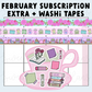 *PRESALE* Sweet Bean Plans | FEBRUARY 2026 WASHI & STICKER Subscription