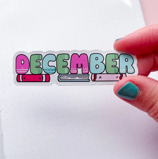 December Bookish Word | Vinyl Sticker