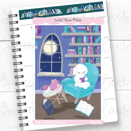Fantasy Reading Bean | Large Sticker