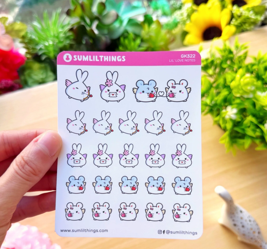 Lil' Love Messages | Sticker Sheet