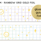 Rainbow Grid - Gold | Washi