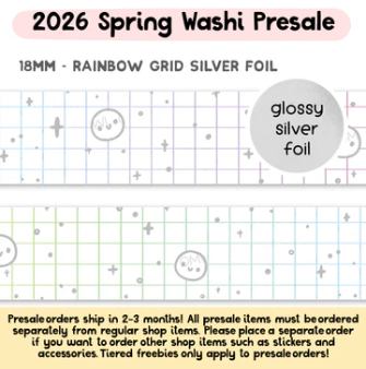 Rainbow Grid - Silver | Washi
