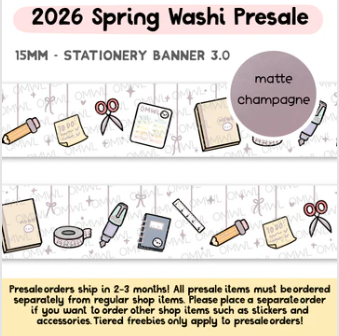 Stationery Banner 3.0 | Washi