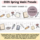 PREORDER - Stationery Banner 3.0 | Washi
