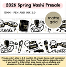 PREORDER - Pen and Ink 2.0 | Washi