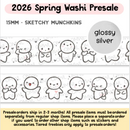 PREORDER - Sketchy Munchkins | Washi