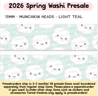Munchkin Heads Light Teal | Washi