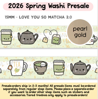 Love you so Matcha 2.0 | Washi