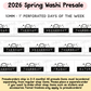 Days of the Week | Perforated Washi