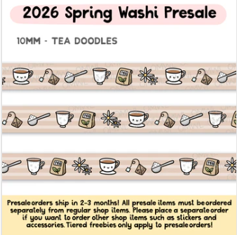 Tea Doodles | Washi