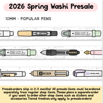 Popular Pens | Washi