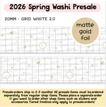 Grid - White | Washi