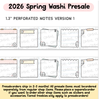 Perforated Notes V1 | Washi