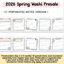 Perforated Notes V1 | Washi