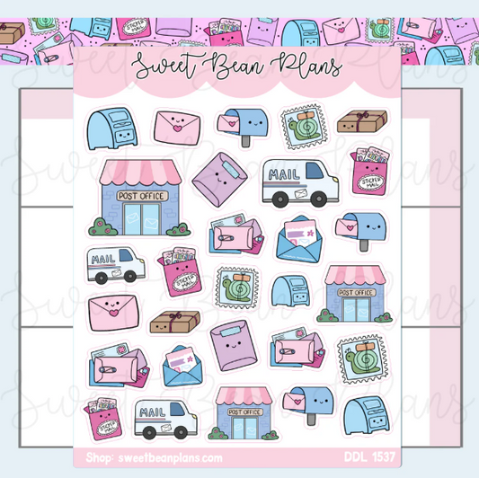 Cute Mail Doodles | Sticker Sheet