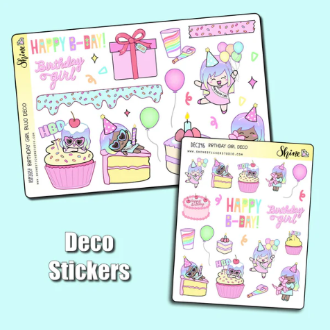 Shine Sticker Studio - Birthday Girl | April 2026 Subscription