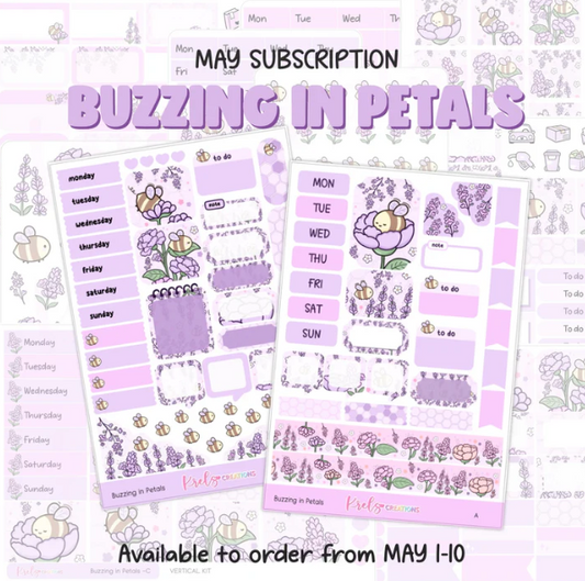Krels Creations - Buzzing in Petals | May 2026 STICKERS & WASHI Subscription