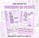 Krels Creations - Buzzing in Petals | May 2026 STICKERS & WASHI Subscription