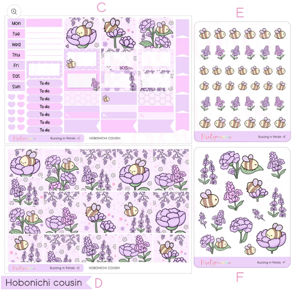 Krels Creations - Buzzing in Petals | May 2026 STICKERS & WASHI Subscription