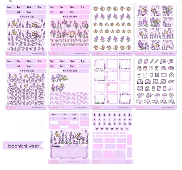 Krels Creations - Buzzing in Petals | May 2026 STICKERS & WASHI Subscription