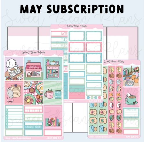 *PRESALE* Sweet Bean Plans | MAY 2026 WASHI & STICKER Subscription