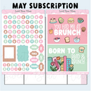 *PRESALE* Sweet Bean Plans | MAY 2026 WASHI & STICKER Subscription