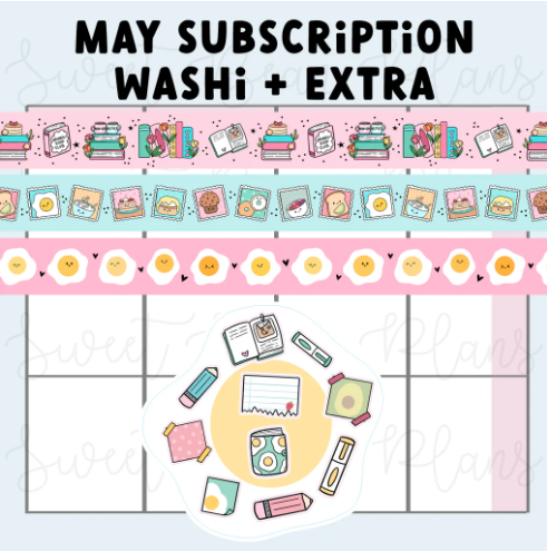 Sweet Bean Plans | MAY 2026 WASHI & STICKER Subscription