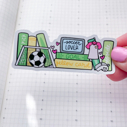 Soccer Bookshelf | Vinyl Sticker