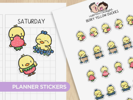 Berry Yellow Duckies | Sticker Sheet