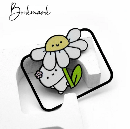 Beanie floral metal bookmark