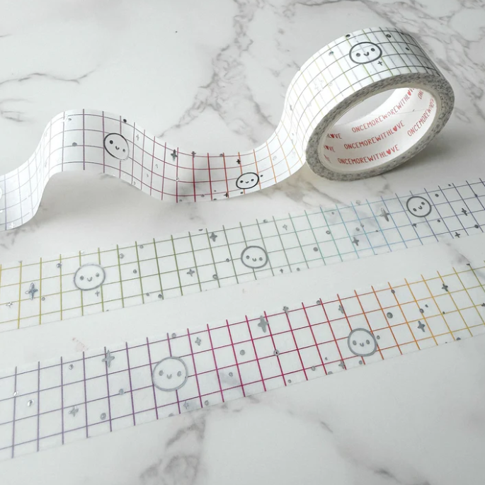 Rainbow Grid - Silver | Washi