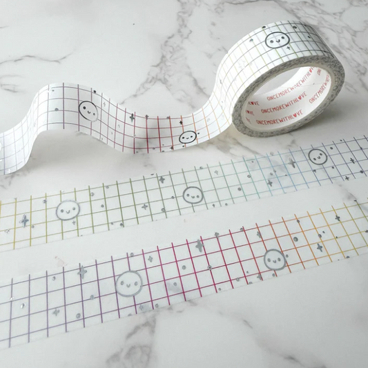 Rainbow Grid - Silver | Washi