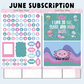 *PRESALE* Sweet Bean Plans | JUNE 2026 WASHI & STICKER Subscription