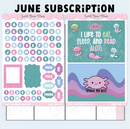 *PRESALE* Sweet Bean Plans | JUNE 2026 WASHI & STICKER Subscription