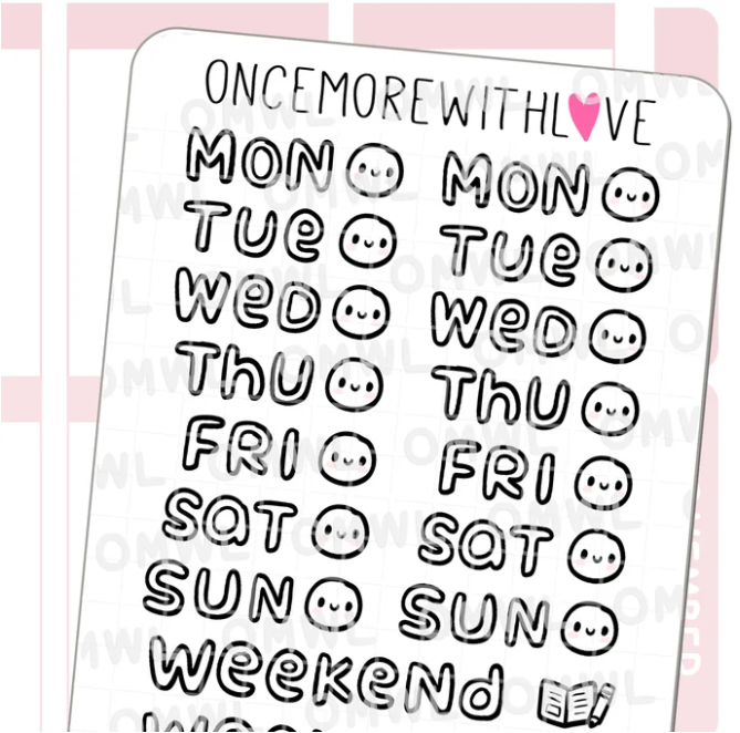 *PRESALE Weekly Headers | Sticker Sheet