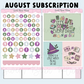 *PRESALE* Sweet Bean Plans | AUGUST 2026 WASHI & STICKER Subscription