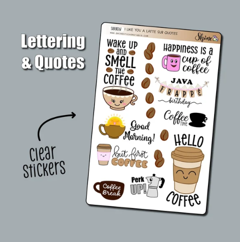 *PRESALE* Shine Sticker Studio - I Like You A Latte | August 2026 Subscription
