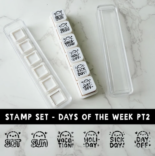*PREORDER 6-IN-1 Punch Stamp - Days of the Week Part 2