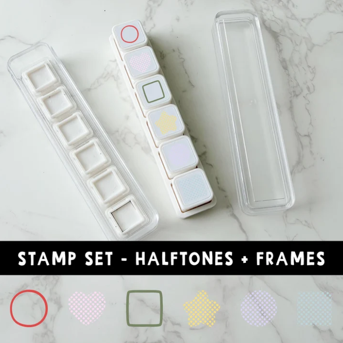 *PREORDER 6-IN-1 Punch Stamp - Halftones & Frames