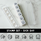 *PREORDER 6-IN-1 Punch Stamp - Sick Day